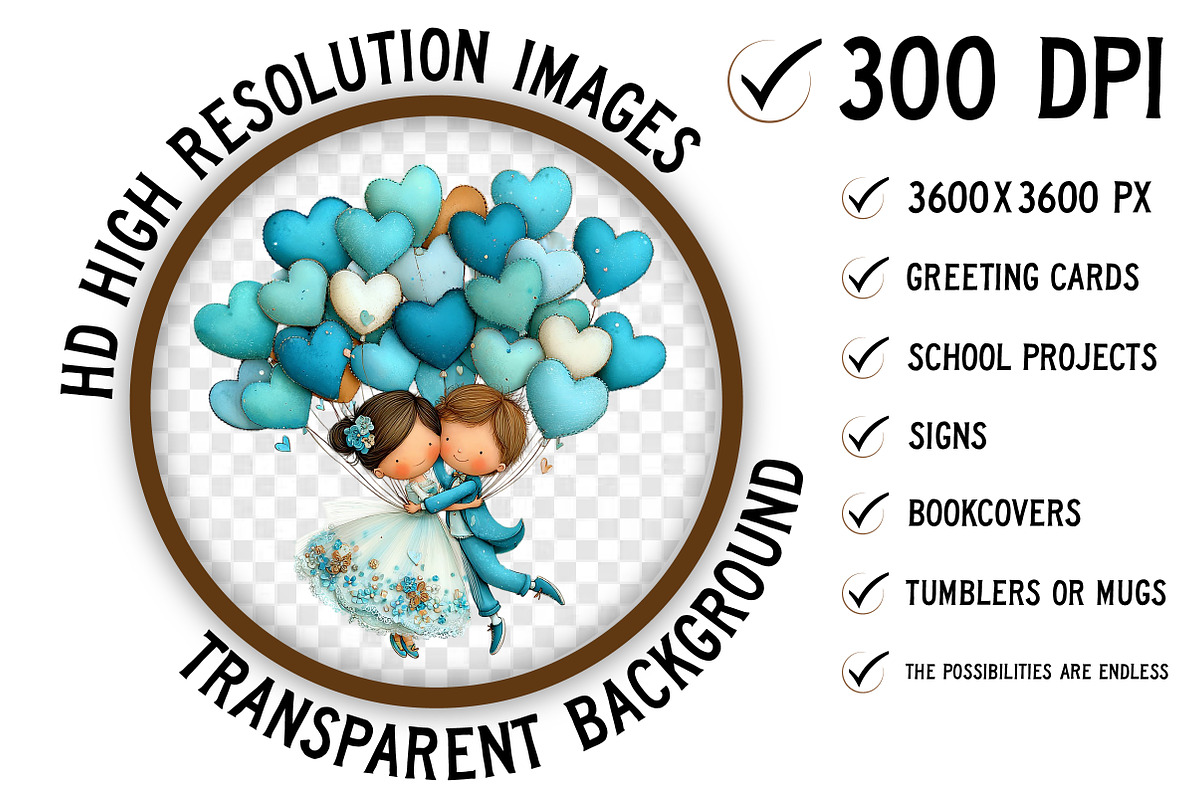 Valentine Weeding Couple Clipart, an Illustration by Craft Nest (Photo 2 of 9)
