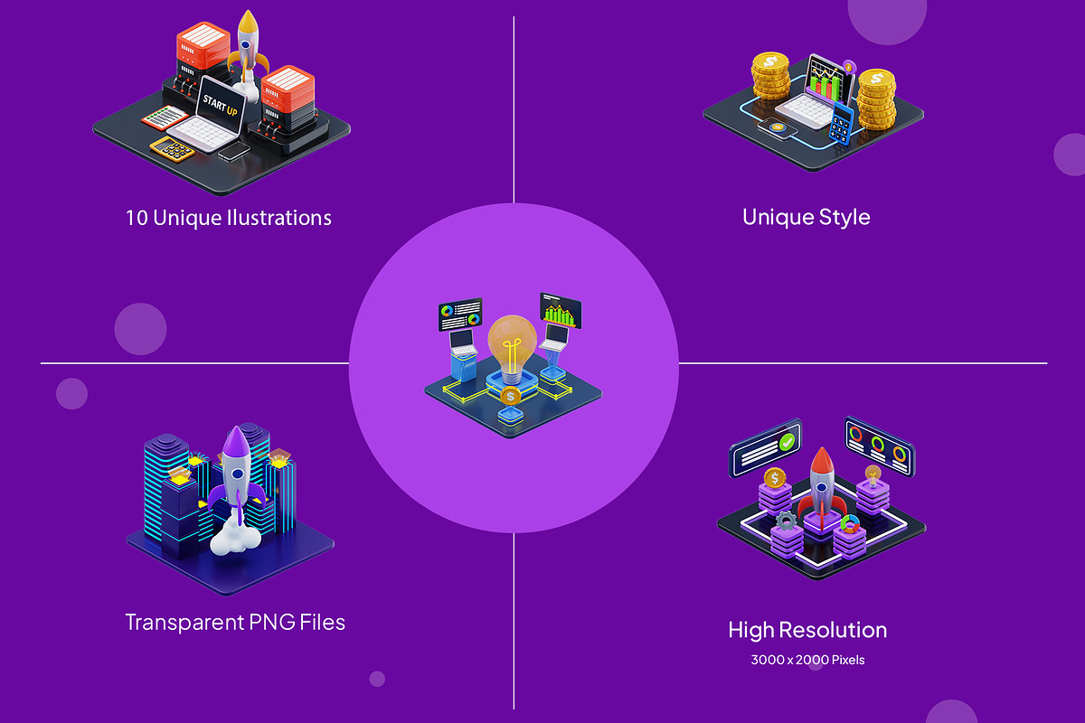 3D Start Up Isometric Pack, a 3D by novia99design (Photo 5 of 6)