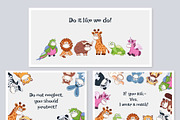Cartoon animals in medicine masks, an Object Graphic by Olly Molly (Thumbnail 3 of 3)