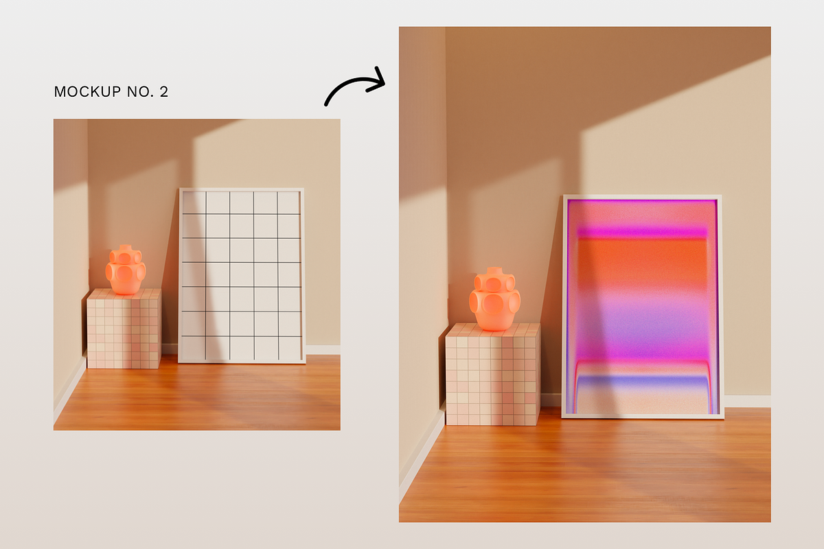Framed Poster Mockup Bundle, a Print Template by Bonumo (Photo 3 of 8)
