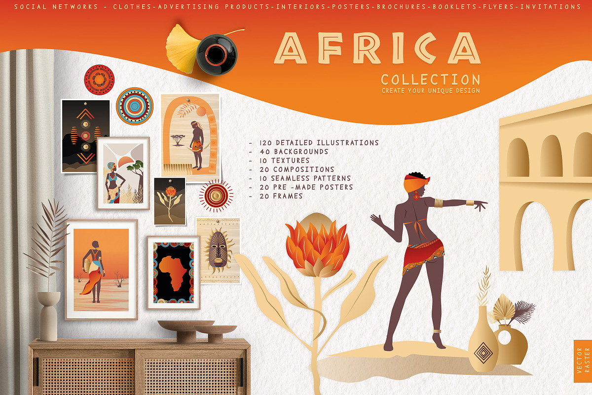 Africa Collection vector, an Animal Illustration by WildStrawberry Magic (Photo 1 of 16)
