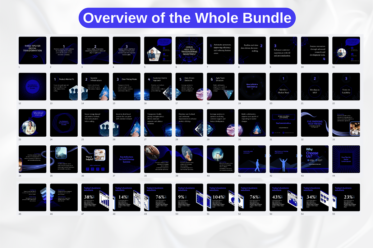 Linkedin Carousel Post Bundle, a Social Media Template by GrowthHackingStudio (Photo 2 of 8)