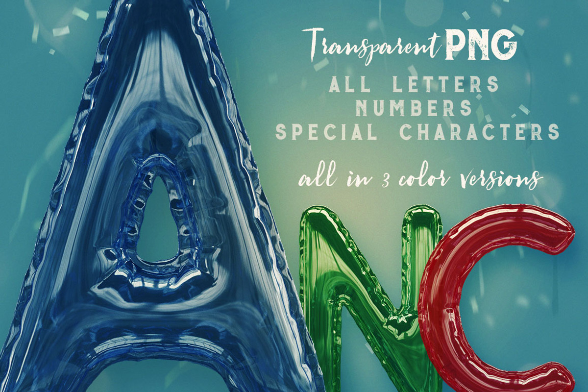 Foil Balloon - 3D Lettering, a Graphic by MIIM