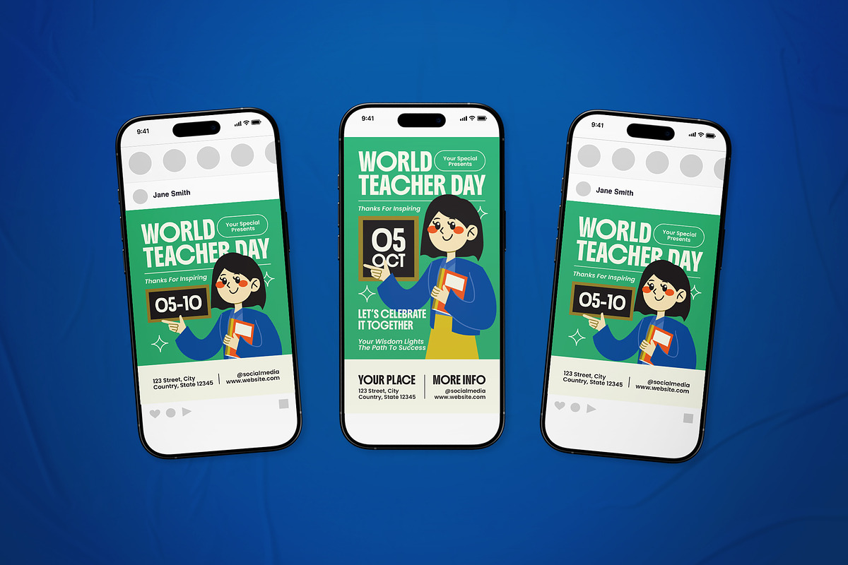 World Teacher Day Event Flyer Set, a Flyer Template by The Good Store (Photo 2 of 2)