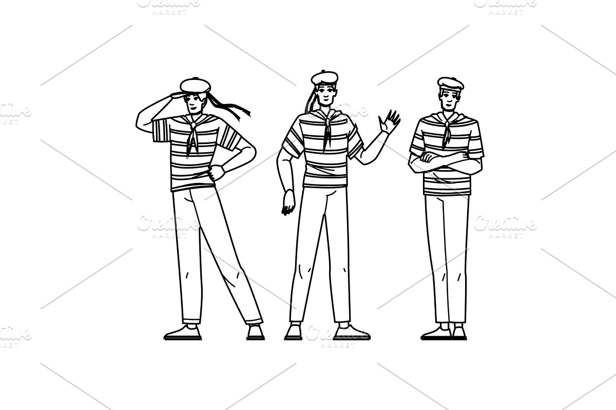 ship sailor man vector, a Person Illustration by pikepicture