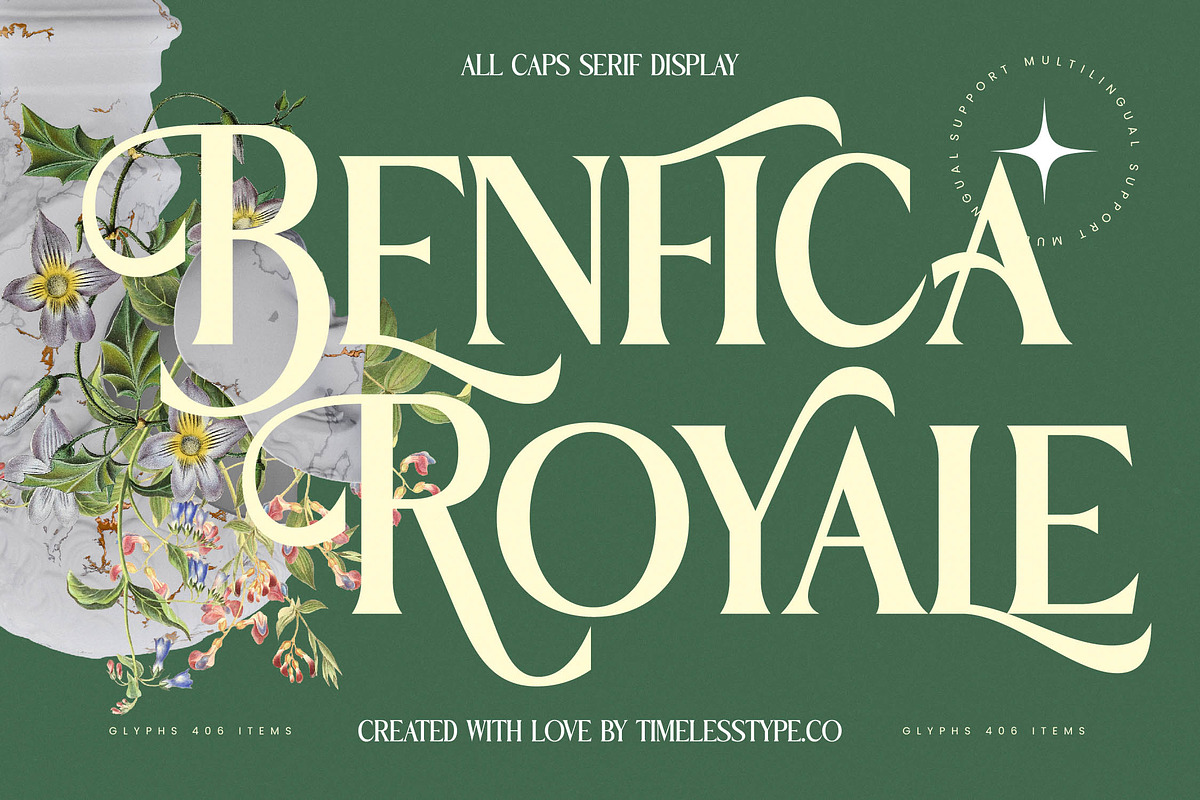 Benfica Royale Modern Serif Font, a Serif Font by timelesstype.co (Photo 1 of 20)