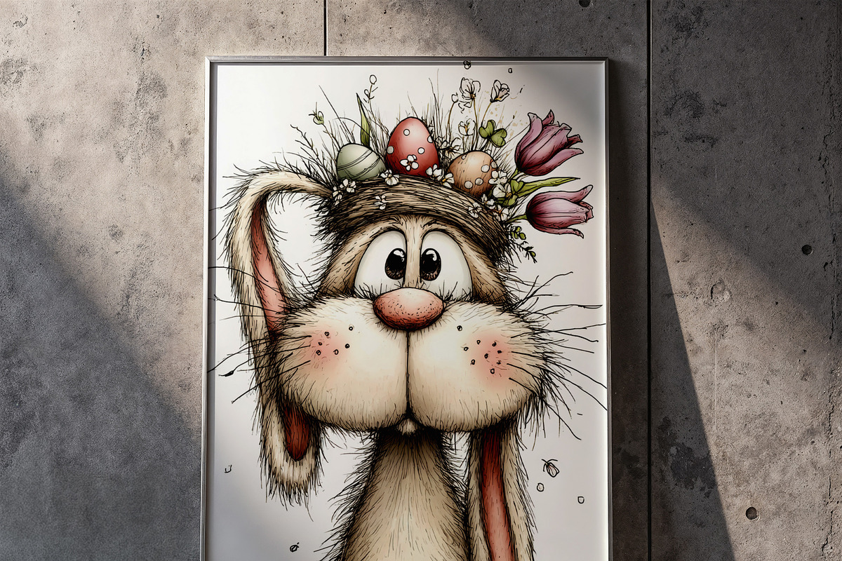 Whimsical Easter Clipart Spring face, an Illustration by one-touch (Photo 7 of 7)