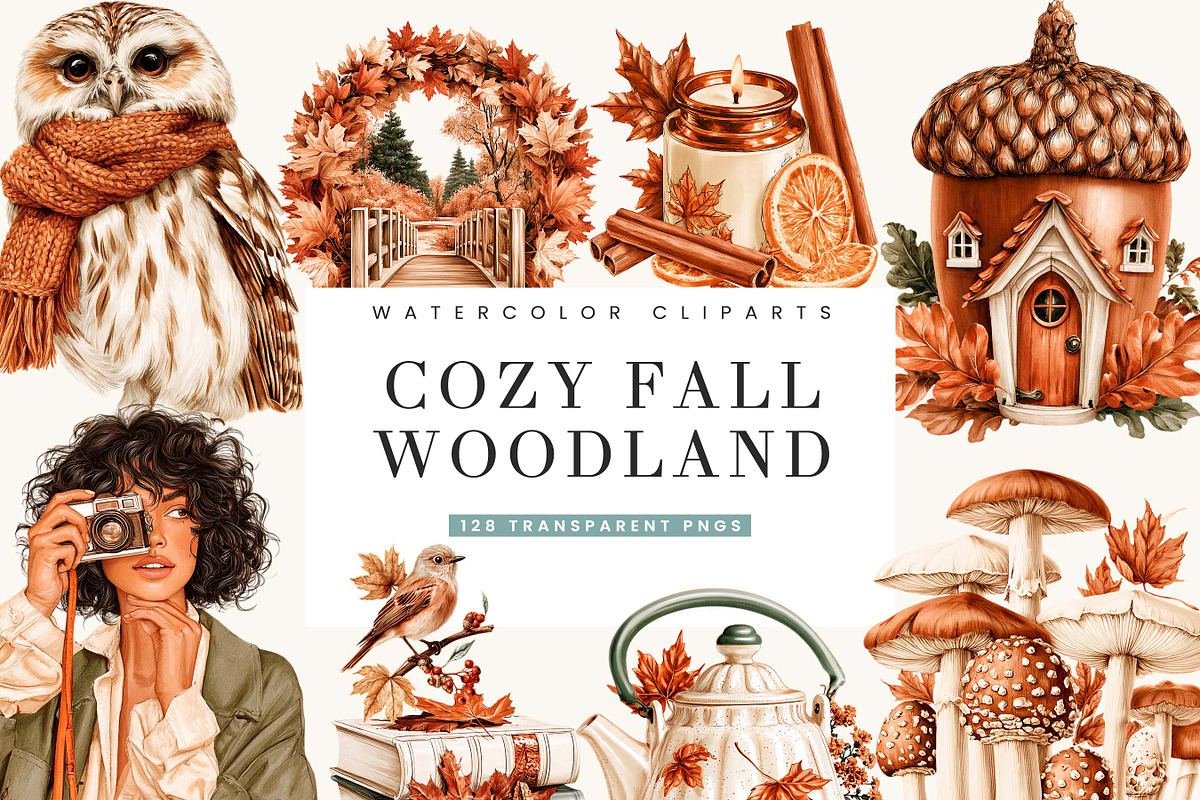 New England Leaf Peeping Clipart, an Object Illustration by BusyDaydesign (Photo 1 of 9)