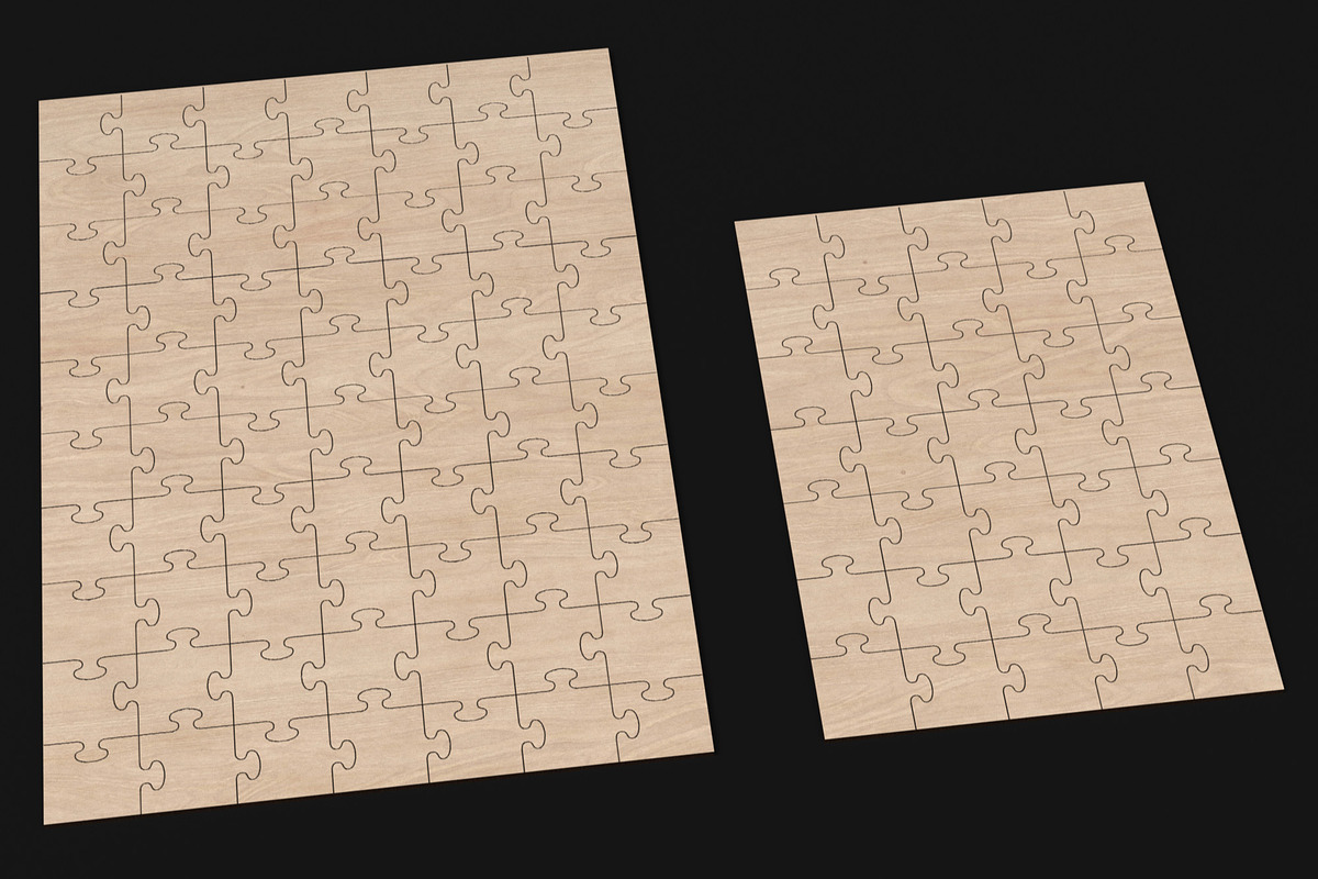 Jigsaw Puzzle Laser Cutting Files, an Object Graphic by ThemeXDigital (Photo 4 of 8)