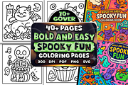 Bold and Easy Spooky Fun Coloring, a Seasonal Illustration by Craftsbeefy (Thumbnail 1 of 4)