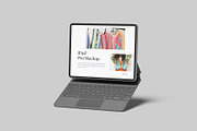 iPad Pro With Keyboard Mockup, an iPad Mockup by Graphiculon (Thumbnail 8 of 11)