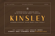 Kinsley - Modern Elegant Sans Serif, a Sans Serif Font by Zafara Studios (Thumbnail 1 of 8)