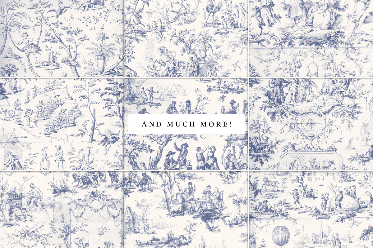 Vintage Toile Victorian PNG Patterns, a Pattern Graphic by Century Library (Photo 10 of 11)