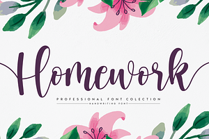 Homework Handwritten Font