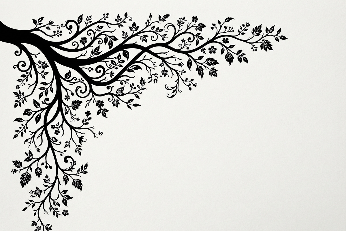 50 Tree Branch Corner Silhouette, a Decorative Illustration by Amazin_art (Photo 8 of 27)
