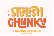 Stylish Chunky - Display Font, a Sans Serif Font by Keithzo (Thumbnail 1 of 8)
