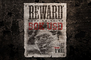Old Wild West Wanted Poster Template, an Advertising Mockup by Giallo (Thumbnail 1 of 14)