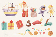 SINTERKLAAS. Watercolor clipart, a Graphic by OlliArtDesign (Thumbnail 2 of 6)