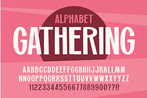 Trendy Comical Retro Alphabet Design