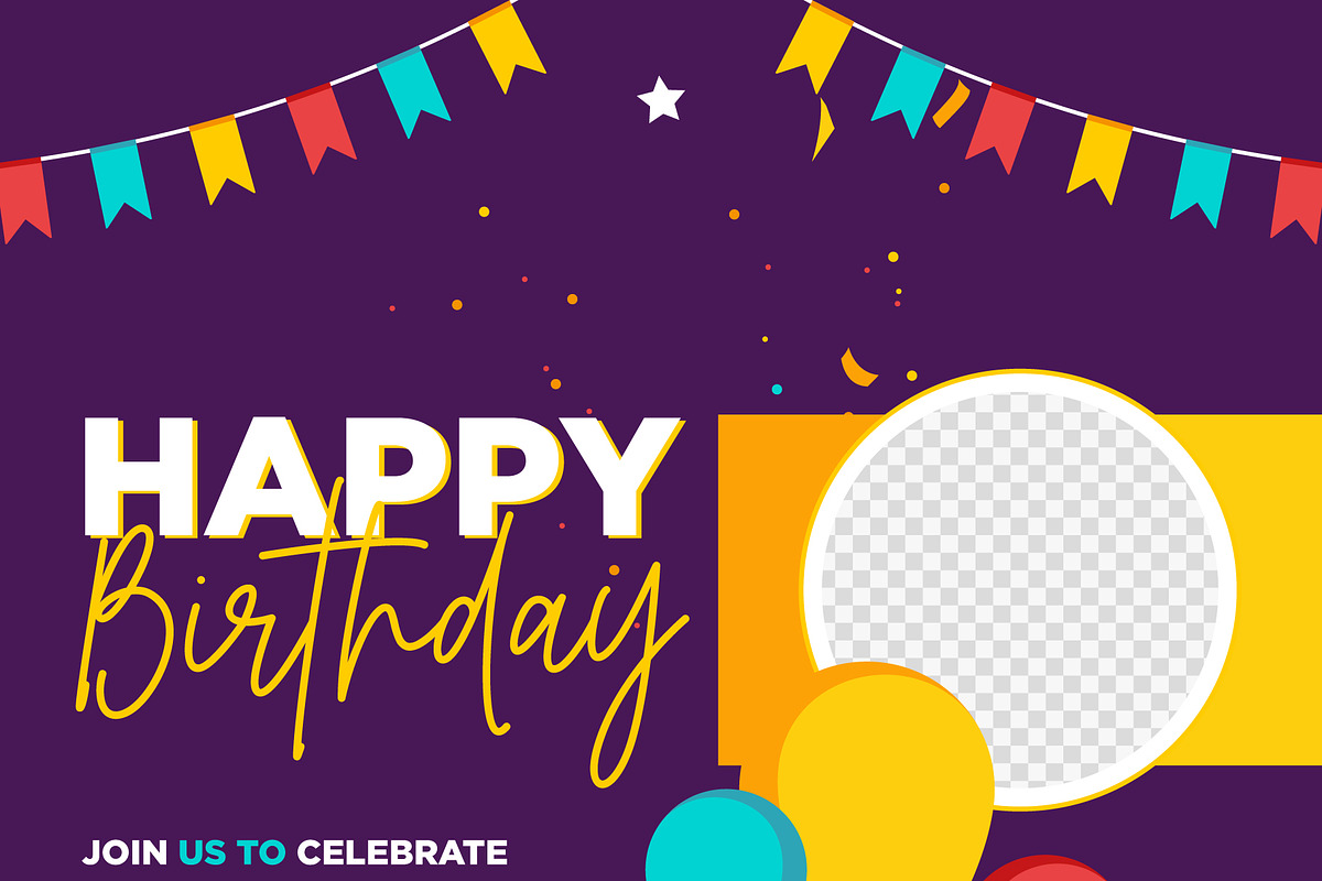 Happy birthday banner design, a Graphic by Sashamim22 (Photo 1 of 3)