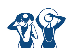 Relaxing Beach Icon Set, a Person Illustration by CarWrap design