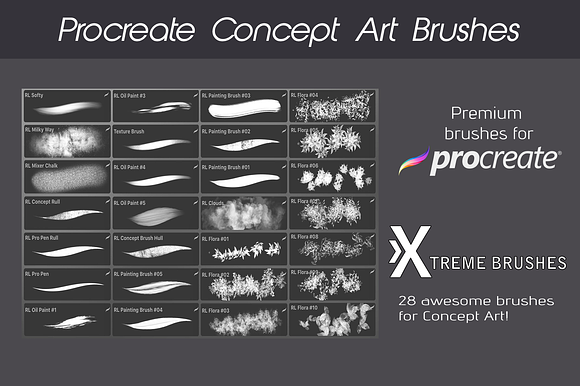 Procreate Concept Art Brushset preview 3