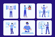 VR Illustration Art Set, a Technology Illustration by Brickclay (Thumbnail 8 of 9)