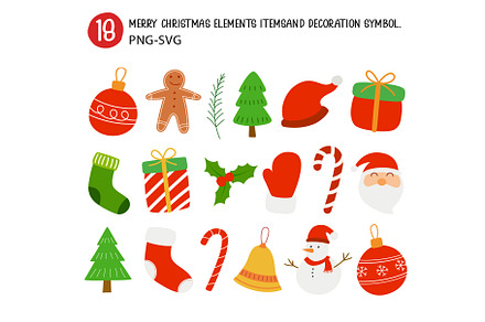 Merry christmas elements decoration.