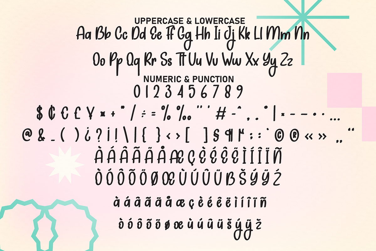 Cute Groovy | Script Font, a Script Font by Scratchones (Photo 7 of 8)