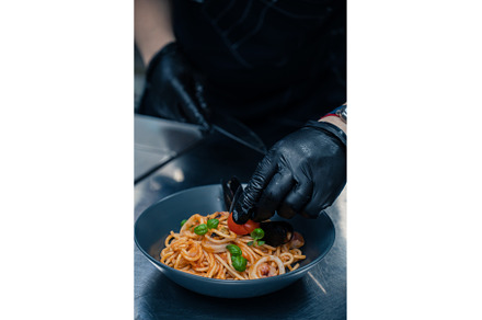 Chef Seafood Pasta with mussels with, a Food & Drink Photo by Jan Jack Russo Media