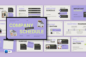 Company Schedule Keynote, a Presentation Template by Loin Studio