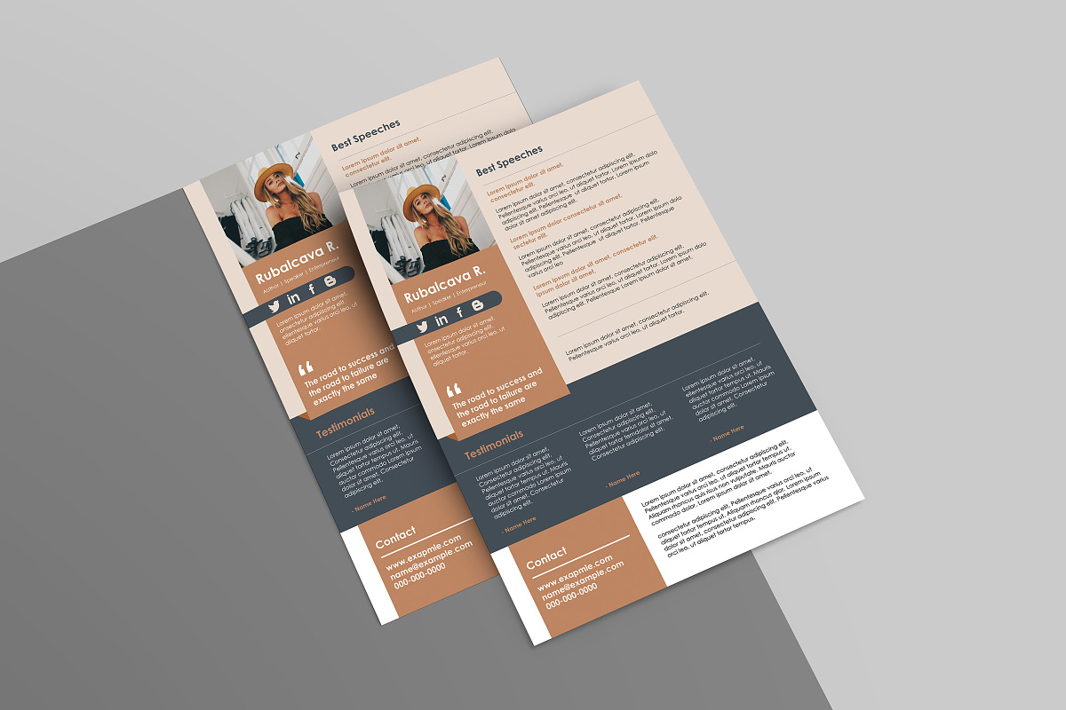 Speaker One Sheet Template, a Flyer Template by Template Shop (Photo 2 of 2)