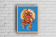 Japanese Red Oni Tattoo, a Decorative Illustration by TSV Art Collective (Thumbnail 3 of 3)