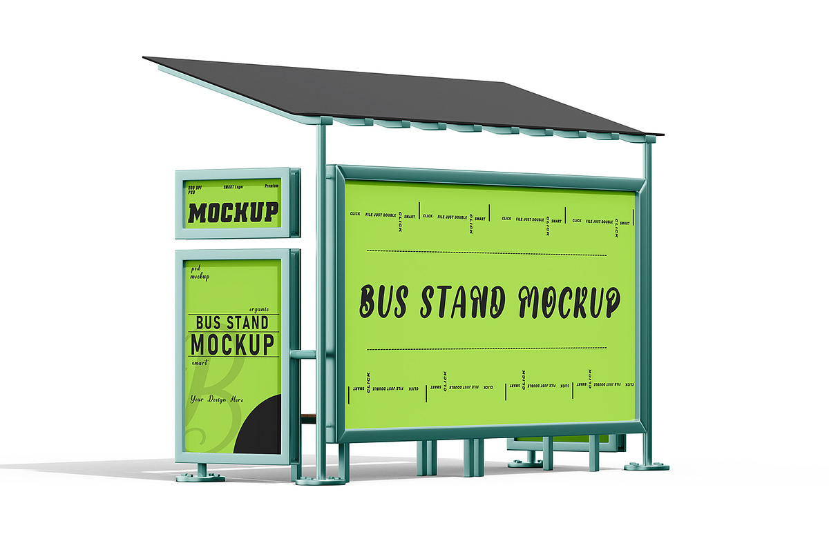 Bus Stop Billboard Mockup Set, an Advertising Mockup by pixelmock (Photo 6 of 11)