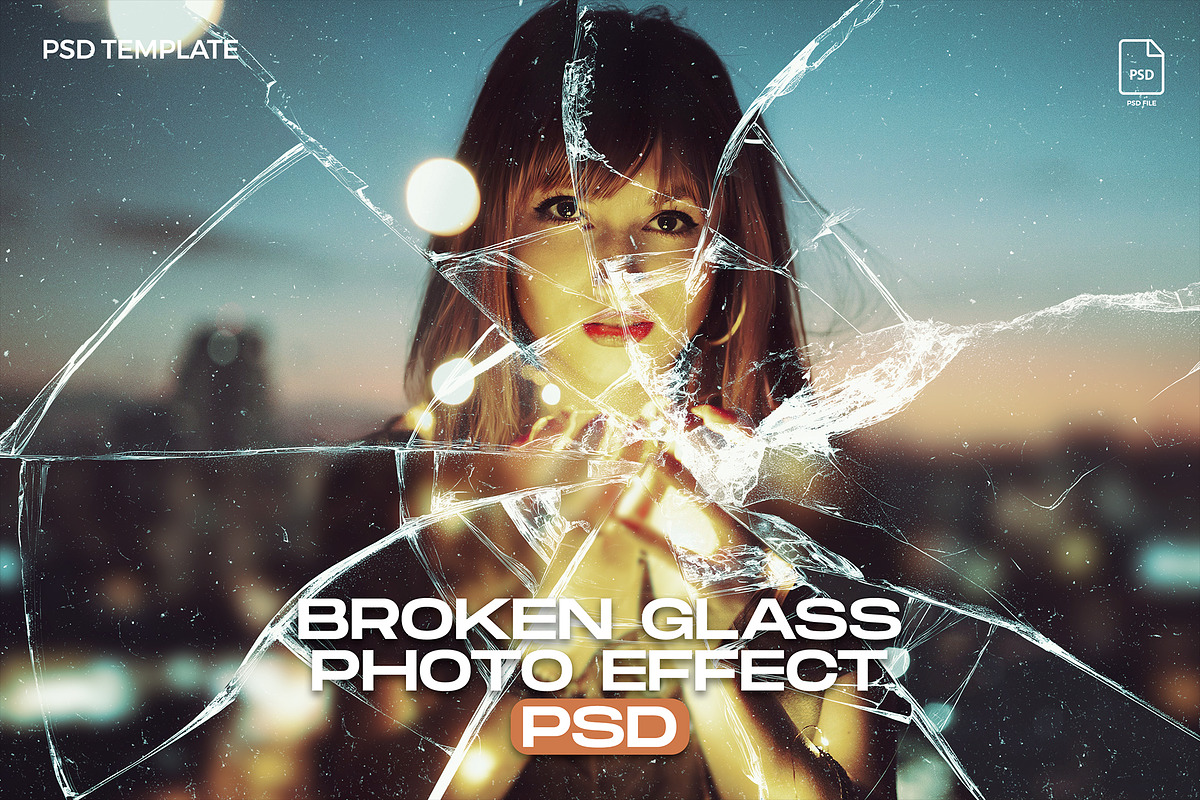 Broken Glass Effect 3 PSD Template, a Layer Style Add-On by iHemalaya (Photo 2 of 4)