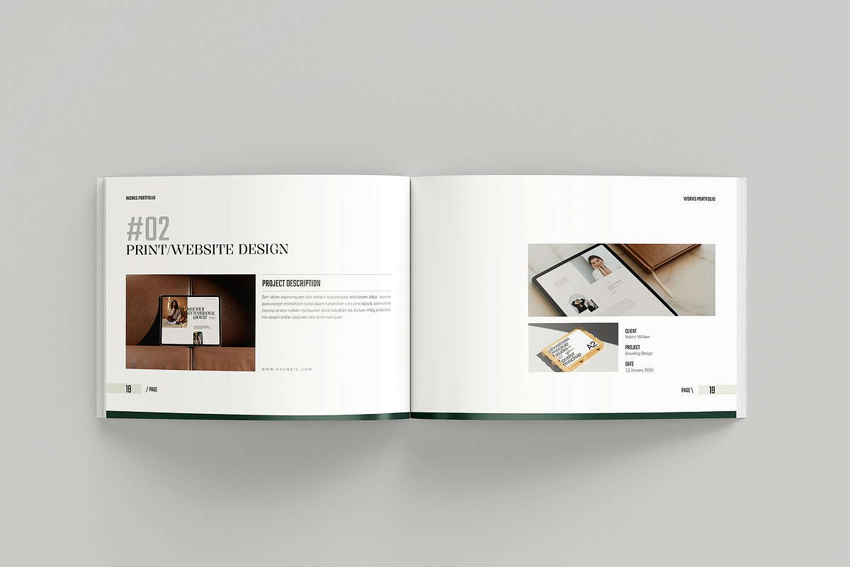 Works | Portfolio Template Landscape, a Brochure Template by Spark_Creative (Photo 10 of 14)