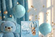 Boy baby shower invitation mockup PS, an Advertising Mockup by Blush Roses Print (Thumbnail 6 of 8)