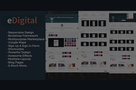 eDigital - Bootstrap Marketplace