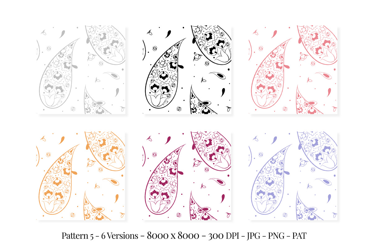Organic Seamless Botanical Patterns, a Pattern Graphic by Declipo Patt (Photo 6 of 16)