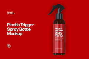 Plastic Trigger Spray Bottle Mockup