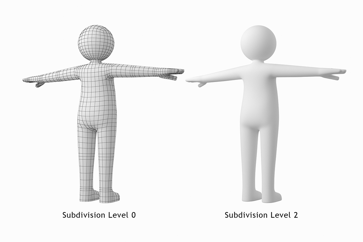 Stickman in T-Pose Prepared for Rig, a Characters & Person 3D Model by VK Studio (Photo 3 of 7)