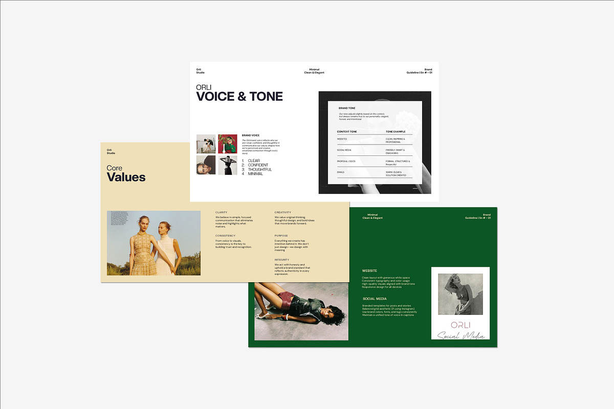 ORLI | Brand Guideline Template, a Presentation Template by Graphpexel (Photo 7 of 9)