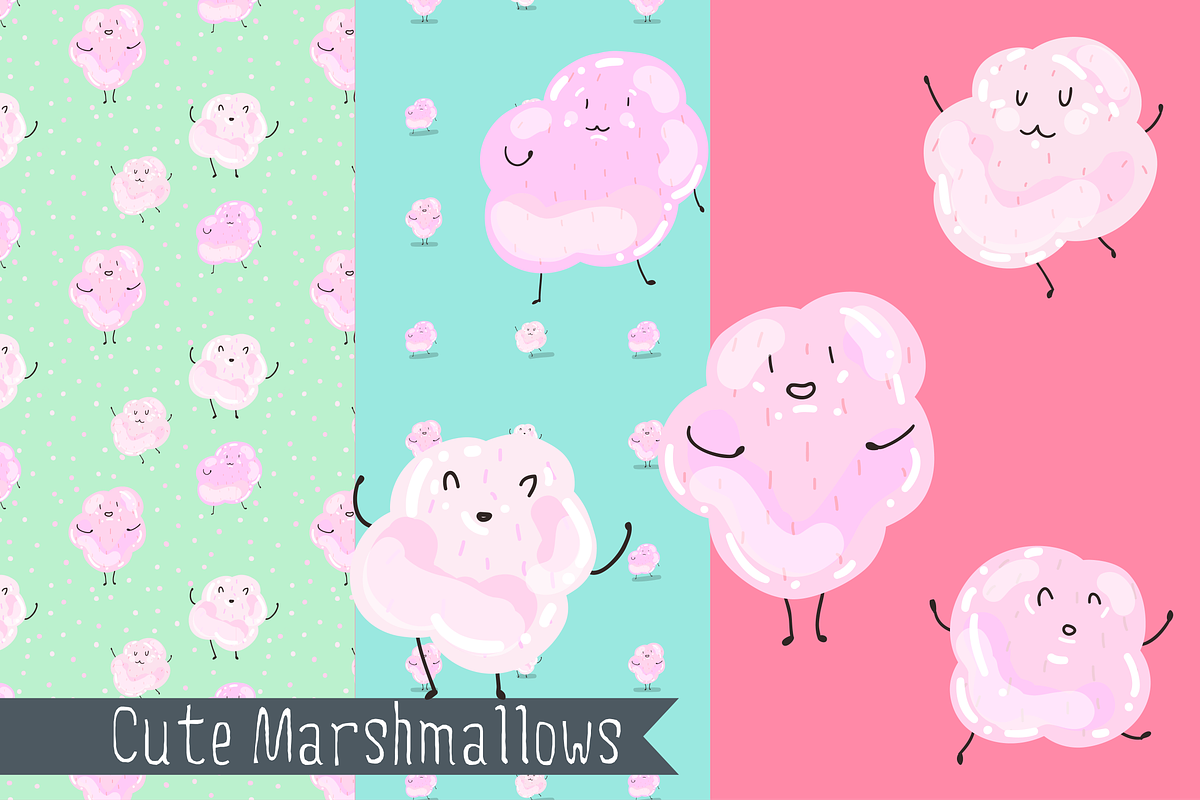 Cute marshmallows, a Graphic by Kotozoid (Photo 1 of 3)