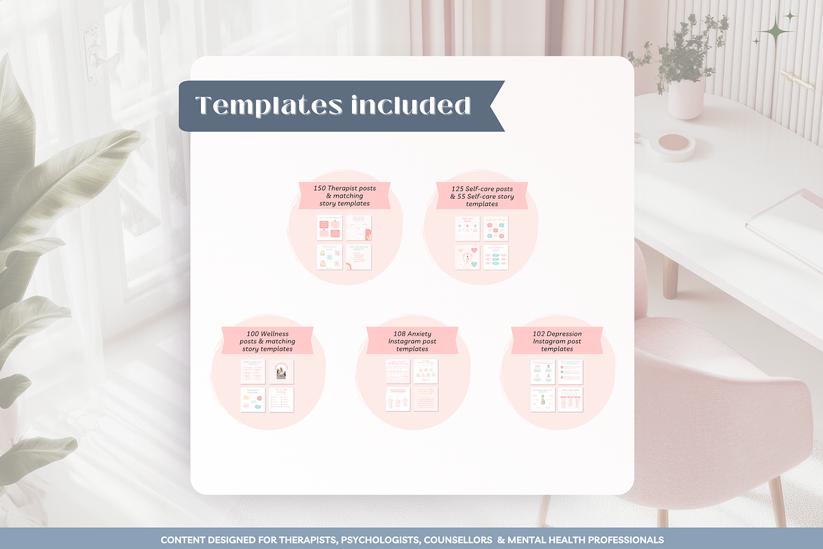 Mental health bundle Canva template preview 7