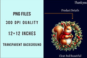 Watercolor Christmas Animals Clipart, an Illustration by SinaCreation (Thumbnail 6 of 7)