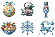 Chinoiserie Christmas Clipart, an Illustration by DreamPrint404 (Thumbnail 2 of 4)