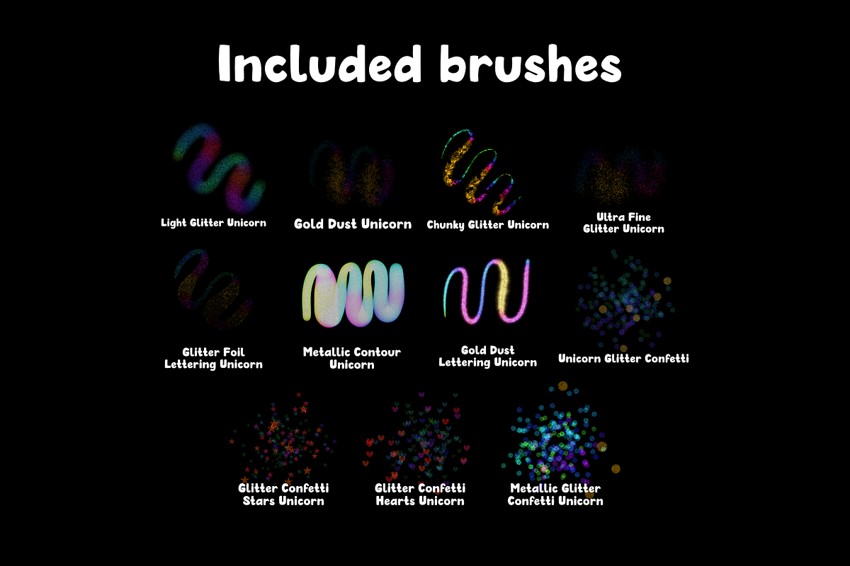 Glitter & Sparkle 2.0 for Procreate, a Brush Add-On by Design av MAD (Photo 6 of 10)