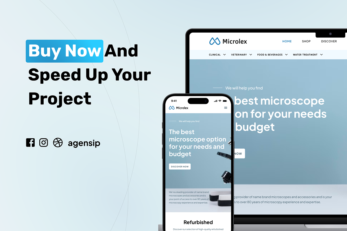 Microlex - Microscope Website UI Kit, an UI Kit Template by Agensip Design Agency (Photo 10 of 10)