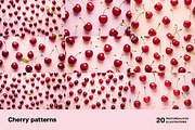 Cherry Patterns. 20 images, a Food Illustration by Handmadefont (Thumbnail 4 of 9)