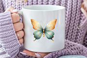 Watercolor Boho Butterfly Clipart, an Illustration by DreamCafeArt (Thumbnail 6 of 7)